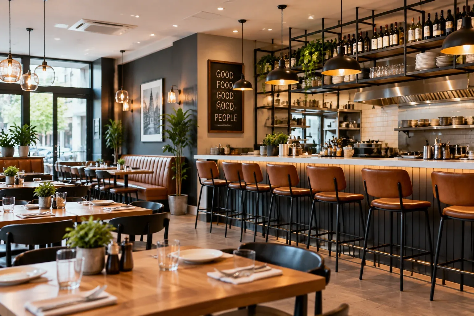 Commercial electrician working in a Waterloo business