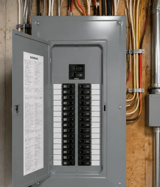 New 200 amp electrical panel after upgrade in Waterloo home